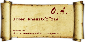 Ofner Anasztázia névjegykártya